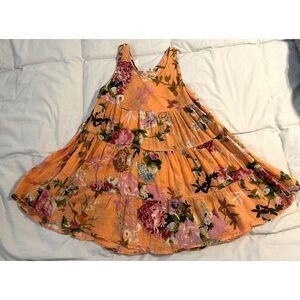 Peony Girls' 100% Cotton Floral Dress Size L fits like S Beautiful Colors!